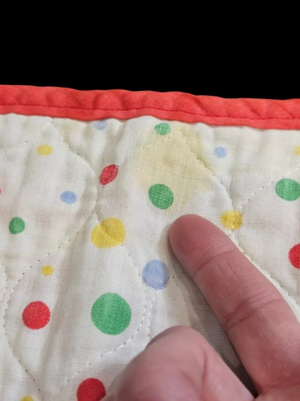 VTG Baby Quilt Blanket Circus Clown Juggling ABCs Multi-color 33‎ X 43 In